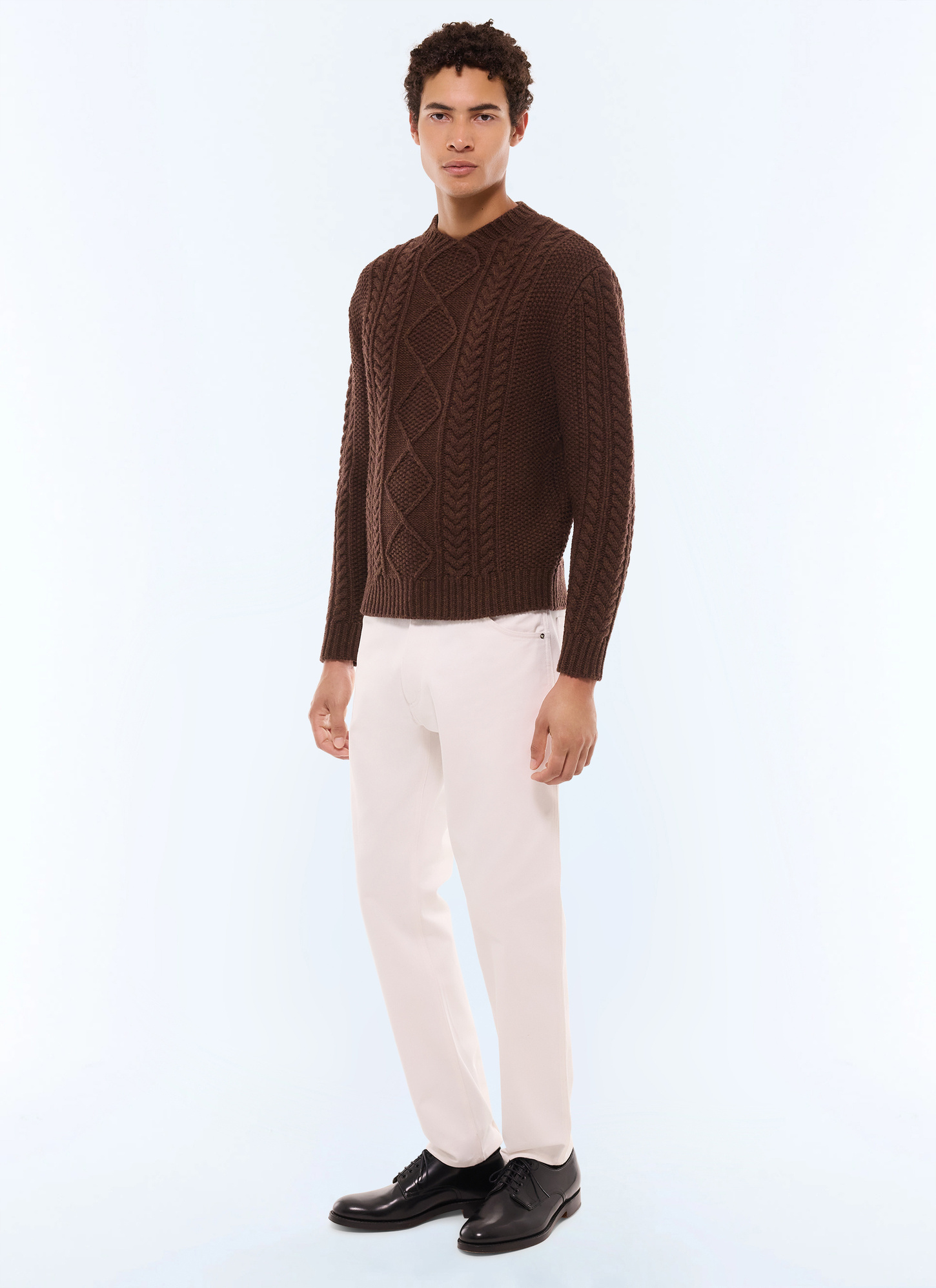 Men's brown sweater Fursac - A2GAGA-GA01-G018