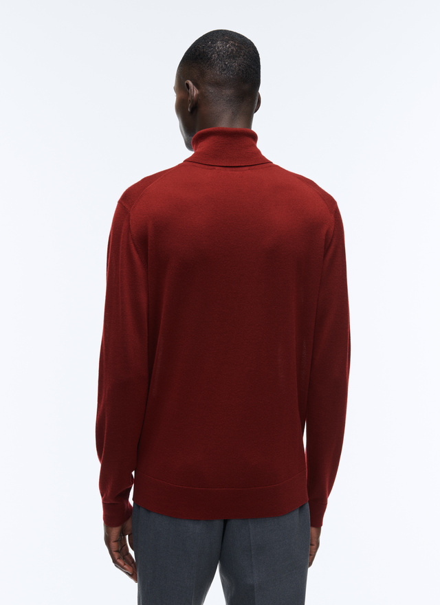 Men's burgundy sweater Fursac - A2OROL-MA03-74