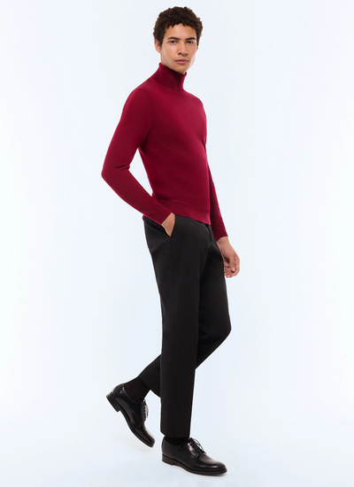 Men's burgundy sweater Fursac - A2OROL-MA03-C014