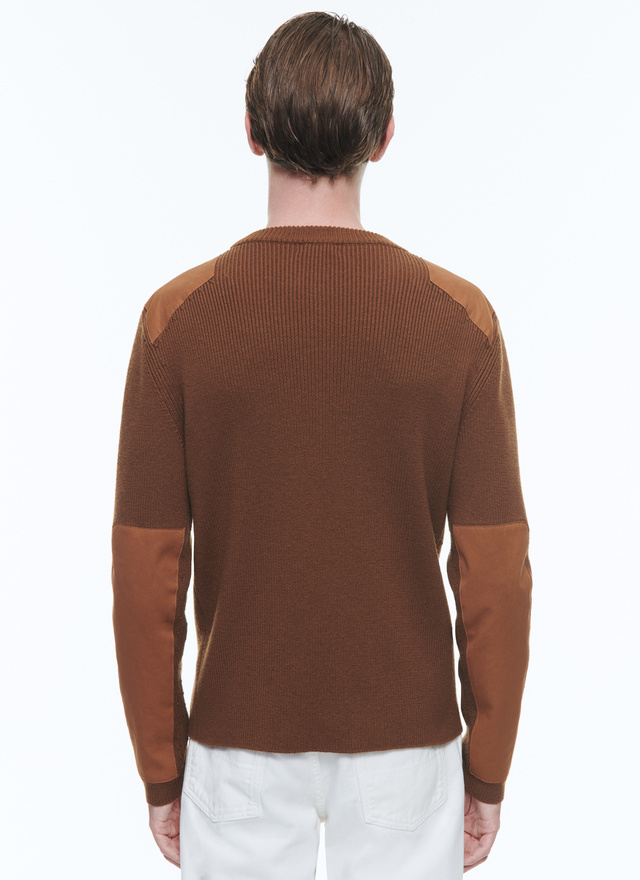 Men's camel brown sweater Fursac - A2DYLO-DA16-G005