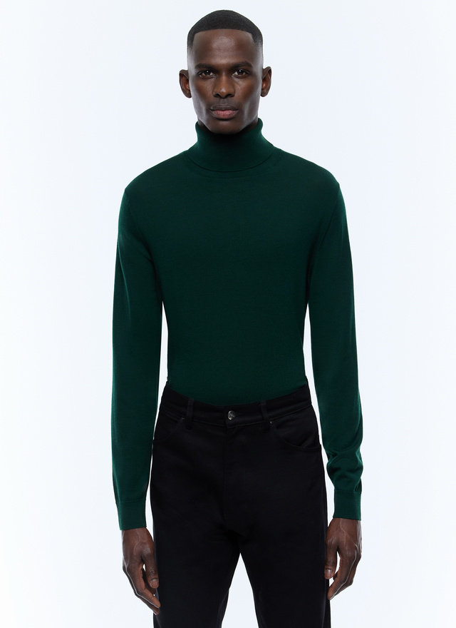 Merino wool roll neck mens best sale