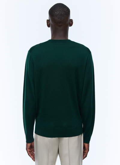 Men's dark green sweater Fursac - A2ORYS-MA03-H014