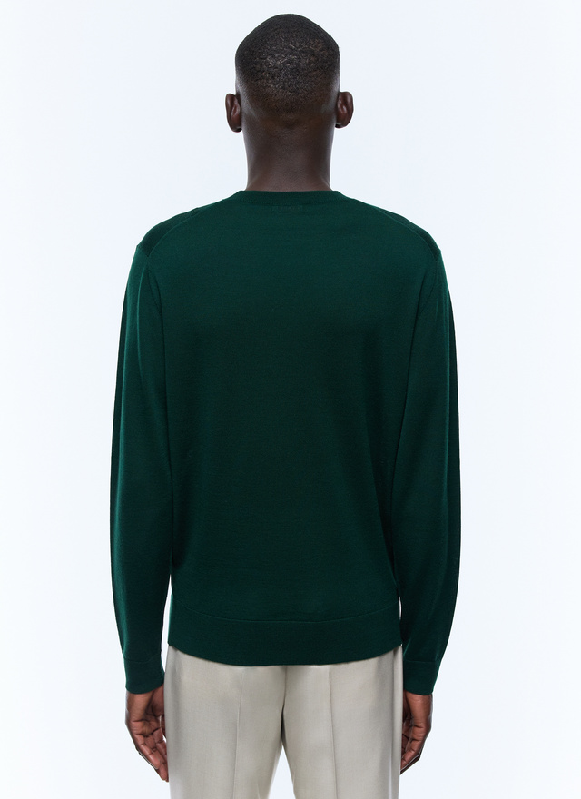 Men's dark green sweater Fursac - A2ORYS-MA03-H014