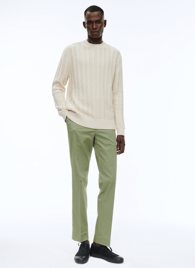 Men's ecru sweater Fursac - A2BADE-BA08-03