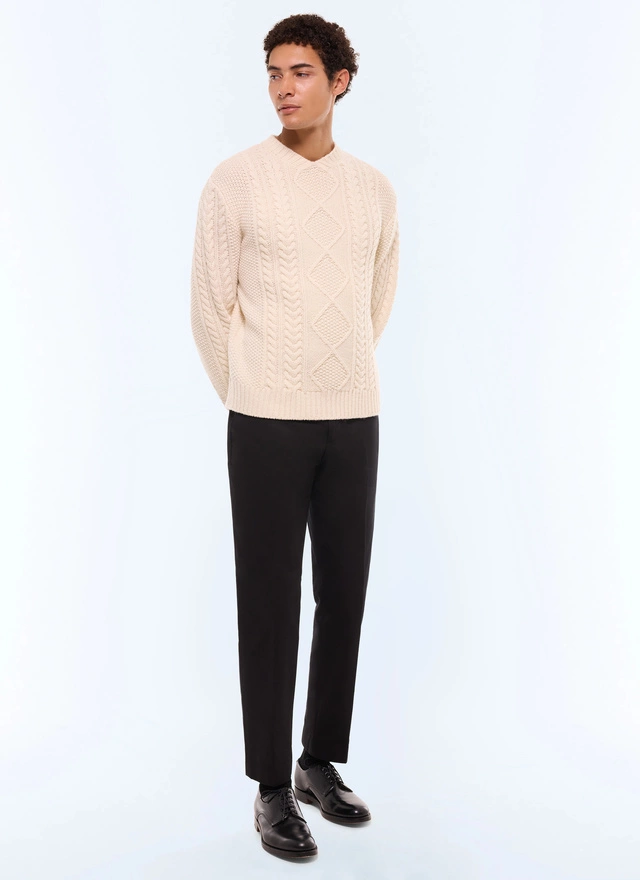 Men's ecru sweater Fursac - A2GAGA-GA01-A002