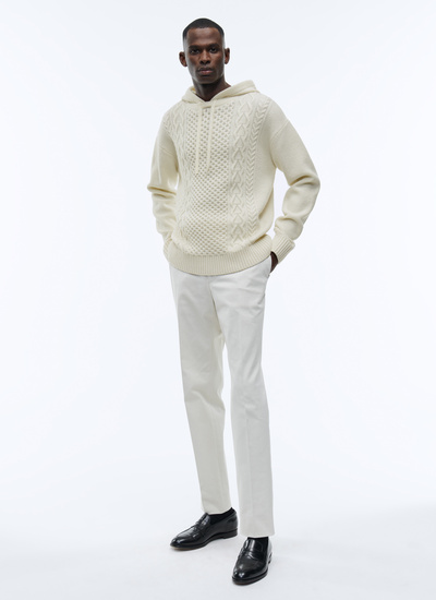 Men's ecru sweater Fursac - 22HA2AHOO-AA02/02