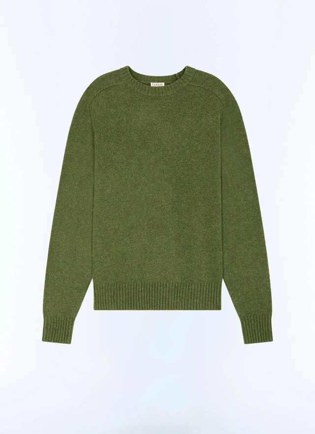 Men's green certified wool sweater Fursac - A2ETLA-EA15-H011