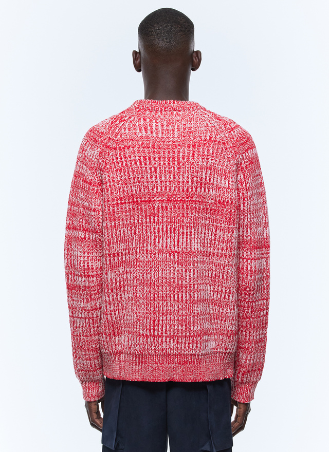 Men's flecked red sweater Fursac - A2EMOI-EA14-C012