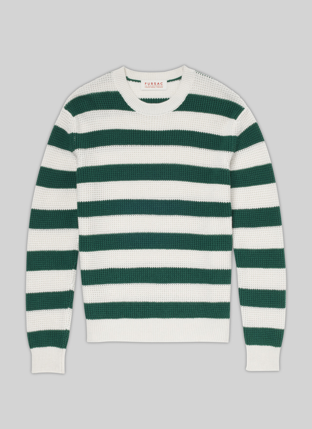 Men's white, ecru wool and cotton sweater Fursac - 22EA2VAMI-VA04/43