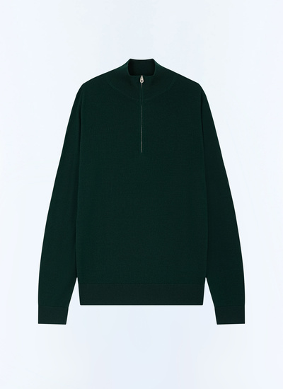 Men's green certified wool sweater Fursac - A2ERYS-EA18-H014