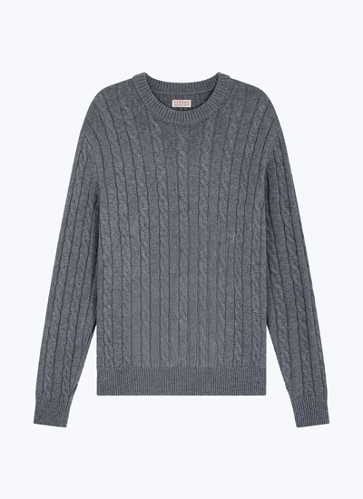 Cotton and wool cable knit sweater