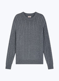 Cotton and wool cable knit sweater - A2EADE-EA06-B018