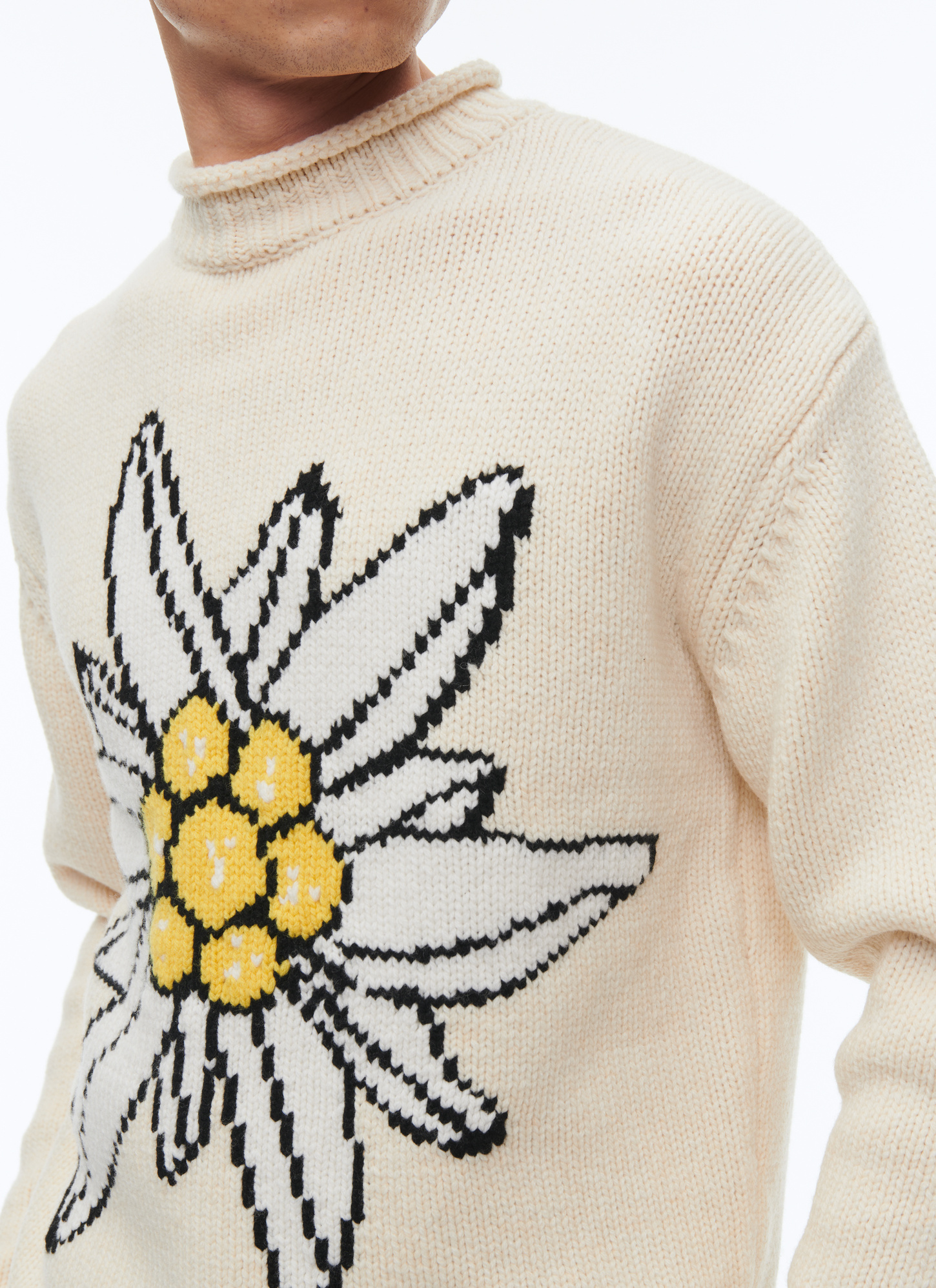 Men's ivory sweater Fursac - A2CEUR-CA05-A004