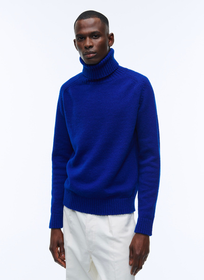 Men's sweater klein blue wool and nylon Fursac - 22HA2ASAD-AA21/34
