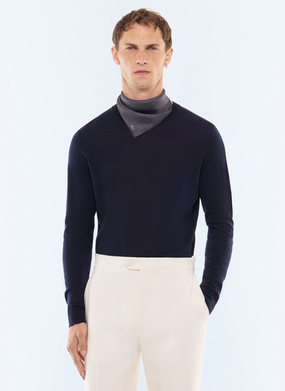 Men's sweater navy main material: 100% woollining: none Fursac - A2ORYS-LA01-D030
