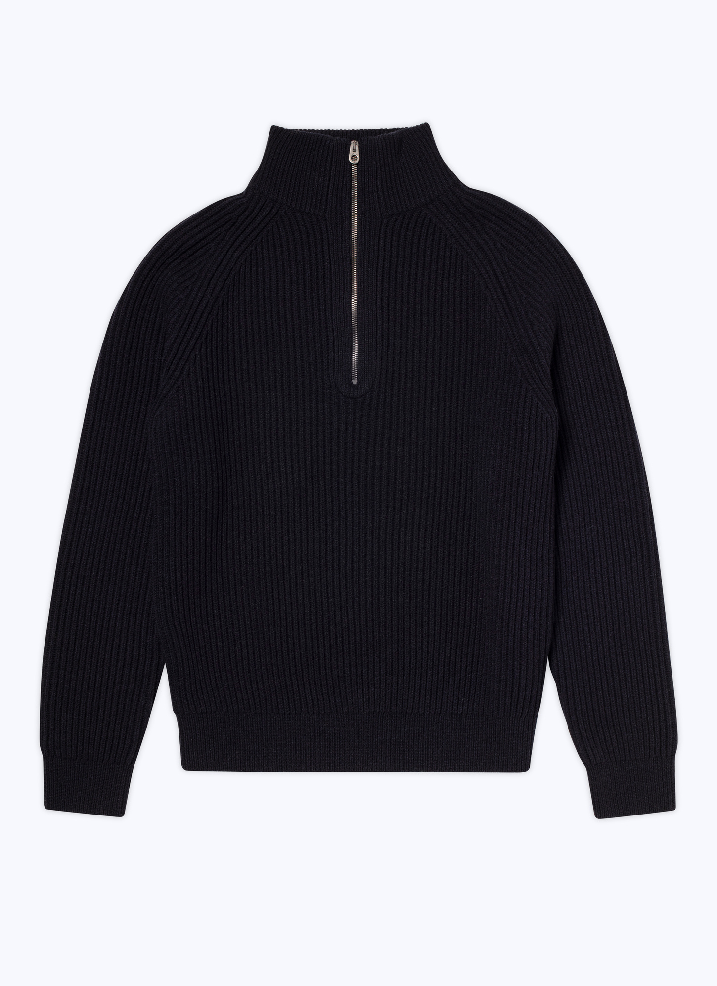 Men's blue, navy blue wool sweater Fursac - A2CAMI-CA02-D030