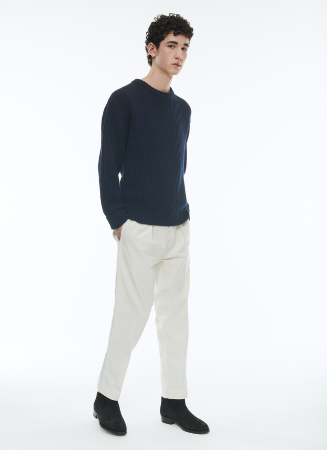Men's navy blue sweater Fursac - A2CONF-CA06-D030