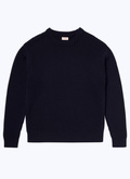 Wool ribbed sweater with round collar - A2CONF-CA06-D030