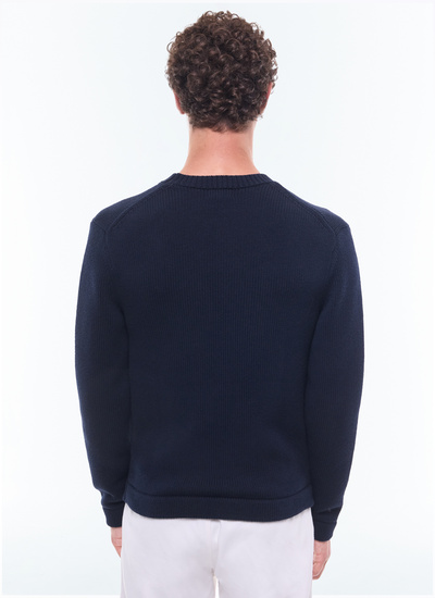 Men's navy blue sweater Fursac - A2DARG-DA05-D030