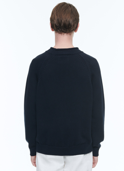 Men's navy blue sweater Fursac - A2DROU-DA20-D030