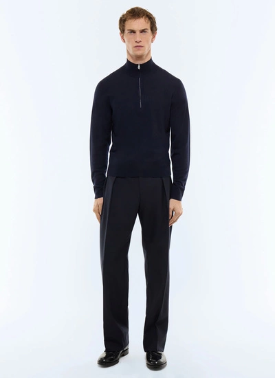 Men's navy blue sweater Fursac - A2ERYS-EA18-D030