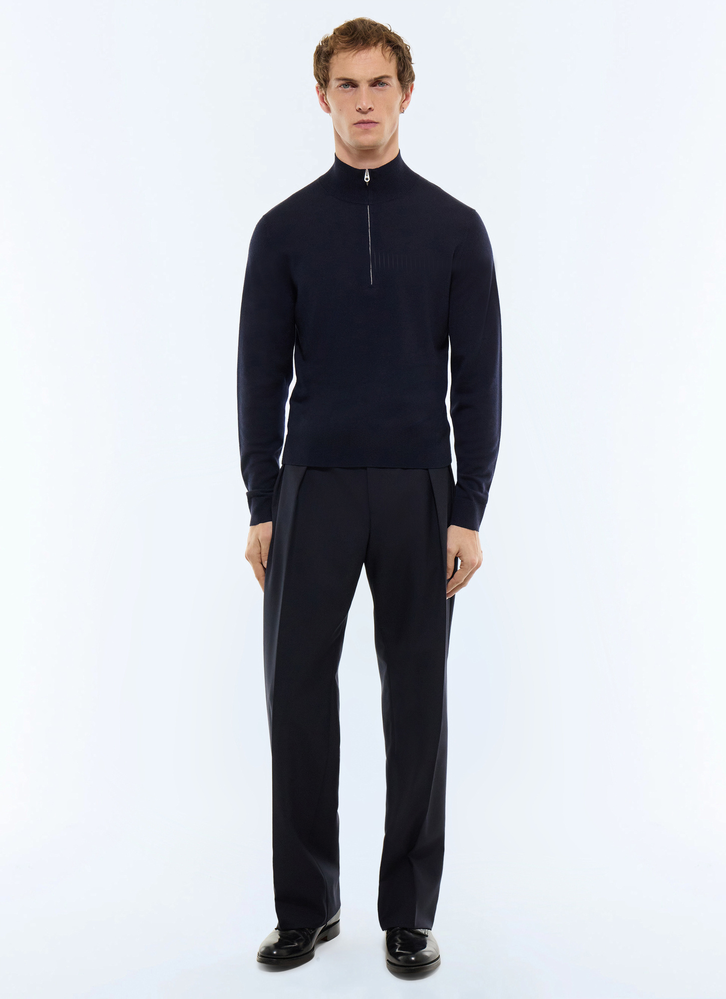 Men's navy blue sweater Fursac - A2ERYS-EA18-D030