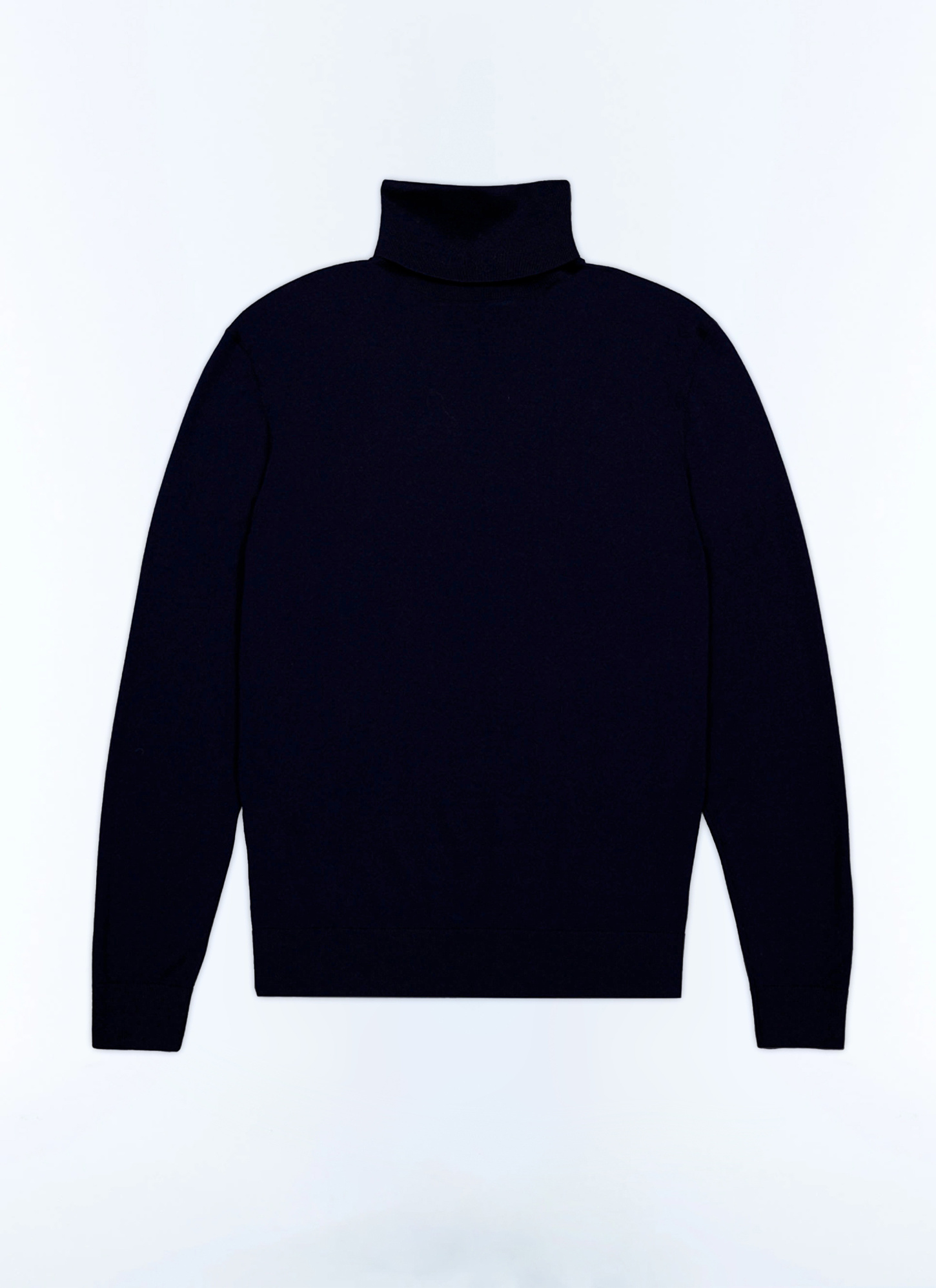 Men's blue, navy blue merino wool sweater Fursac - A2OROL-MA03-30