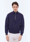 Cotton jersey trucker sweater - J2GCAM-FJ01-D030