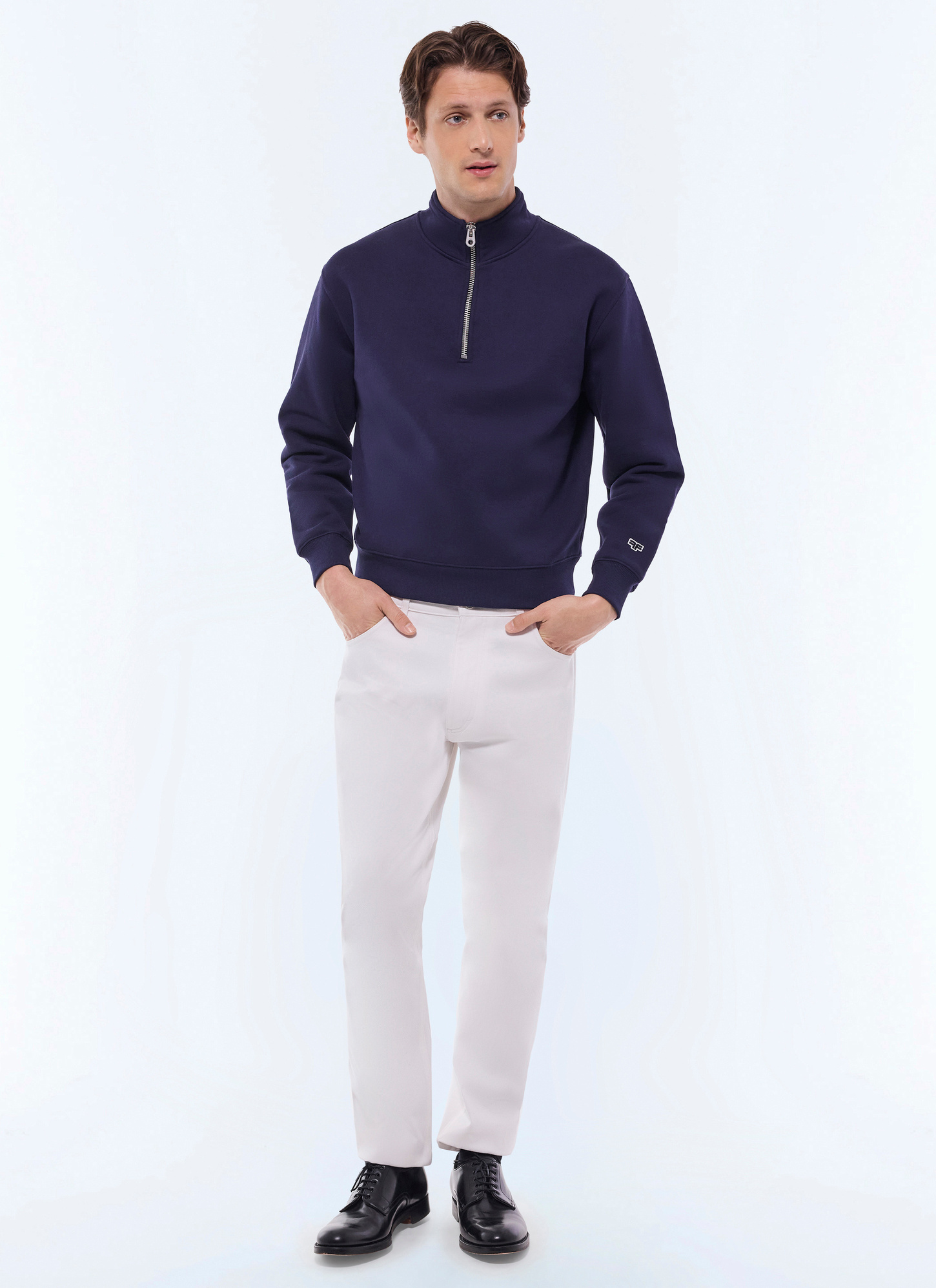 Men's navy blue sweater Fursac - J2GCAM-FJ01-D030