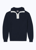 Cotton and wool zip-neck sweater - A2DANC-DA10-D030