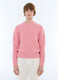 Cotton and wool cable knit sweater - A2FADE-FA02-F006