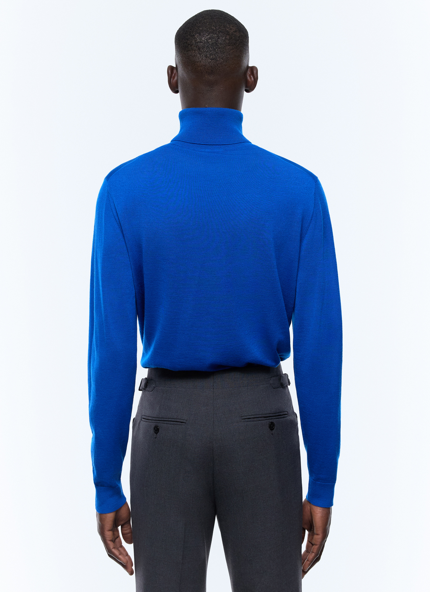 Men's royal blue sweater Fursac - A2OROL-MA03-D035