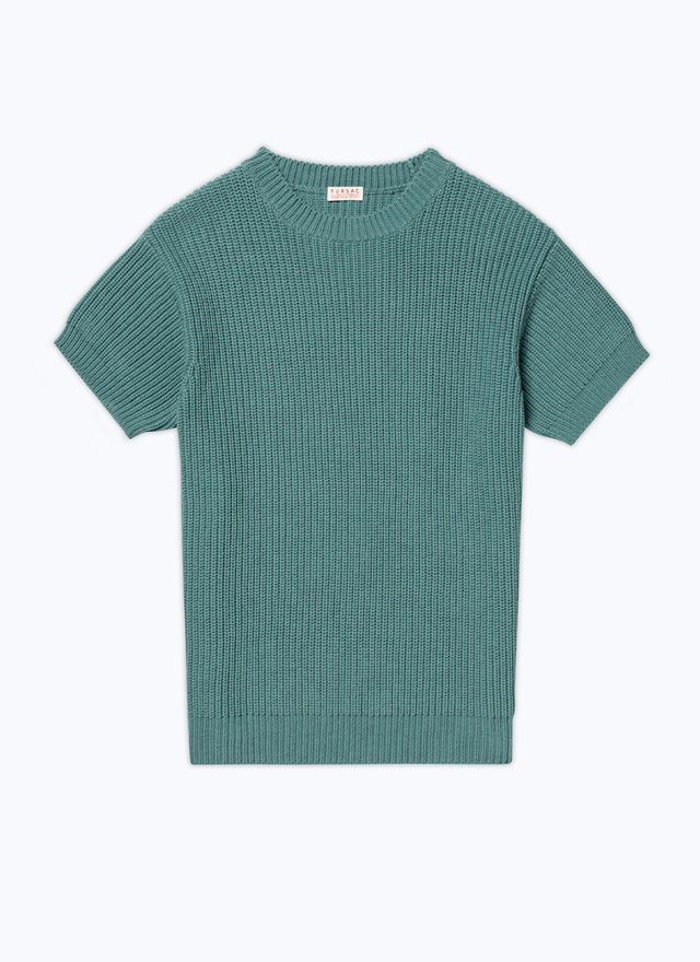 Men's green blended wool and cotton sweater Fursac - A2DEMI-DA21-H018