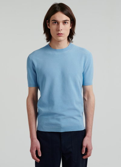 Men's sweater sky blue cotton Fursac - 22EA2SATI-SA01/39