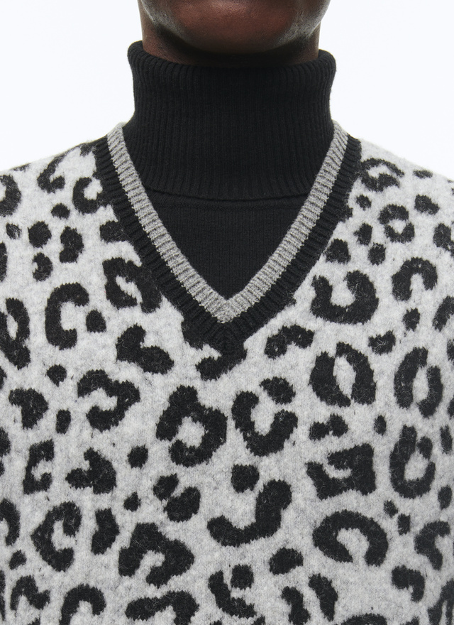 Men's snow panther jacquard sweater Fursac - A2CPAN-CA16-B018