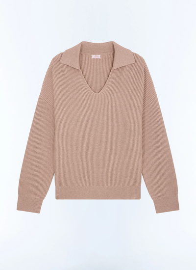 Men's white, ecru main material: 55% wool, 45% cottonlining: none sweater Fursac - A2LMER-LA14-A006