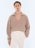 Boat-neck wool and cotton sweater - A2LMER-LA14-A006