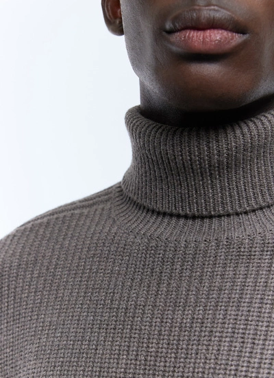 Grey polo neck mens best sale