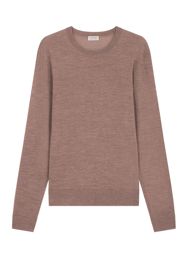 Men's taupe brown sweater Fursac - A2ORYS-MA03-G014