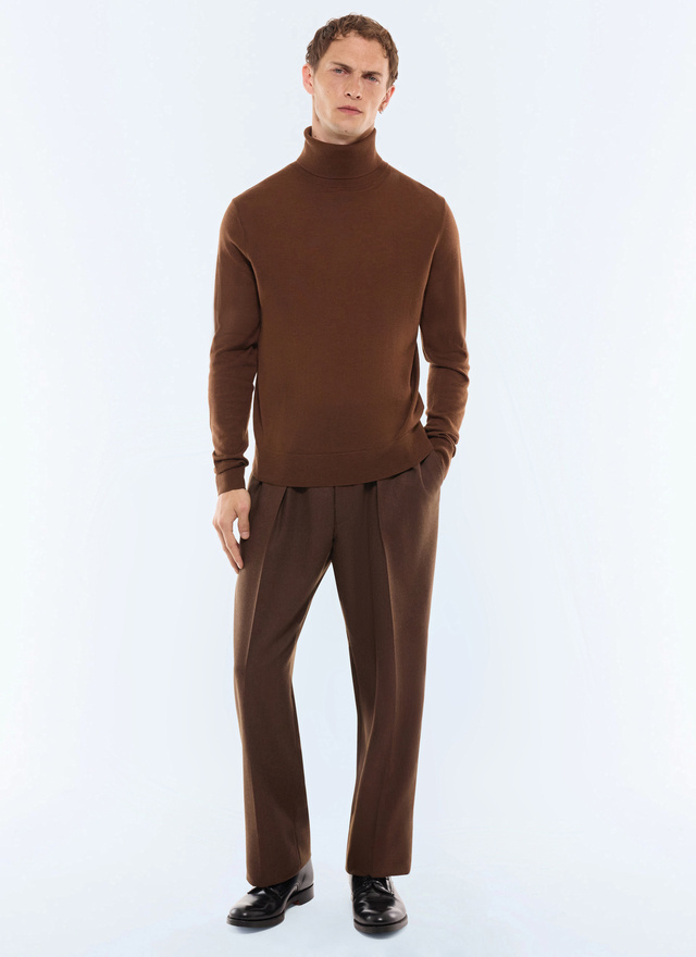 Men's tobacco sweater Fursac - A2LUGE-LA01-G021