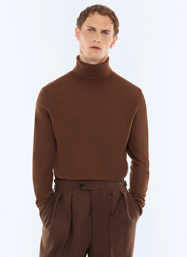 Men's sweater tobacco main material: 100% woollining: none Fursac - A2LUGE-LA01-G021