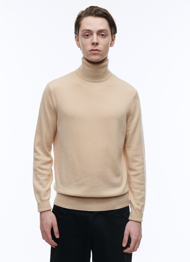 Men's sweater beige wool and cashmere Fursac - A2KROU-TA28-08