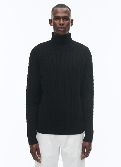 Black wool jumpers sale