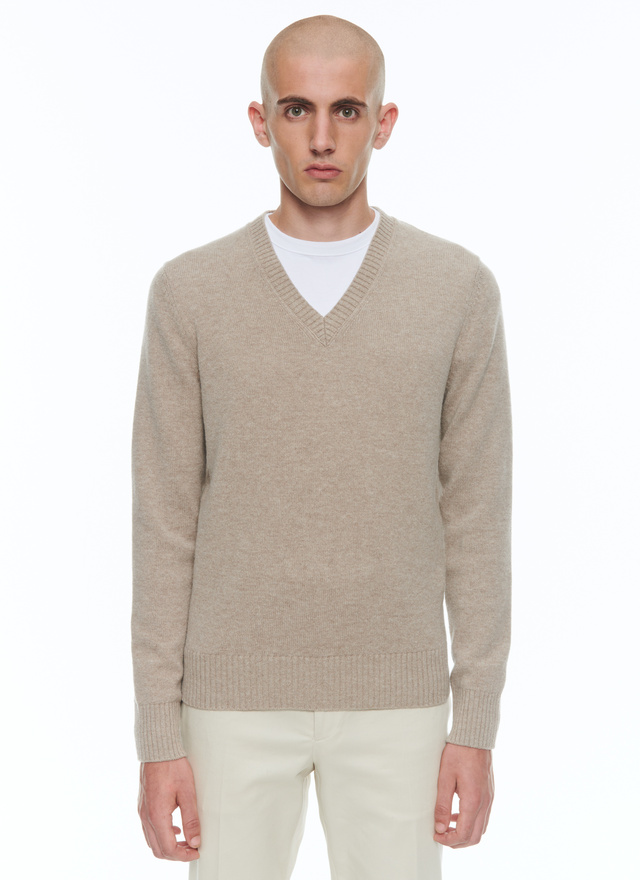 Men's sweater camel wool and cashmere Fursac - A2AVAY-AA08-A011