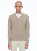 Wool and cashmere sweater with V-collar - A2AVAY-AA08-A011