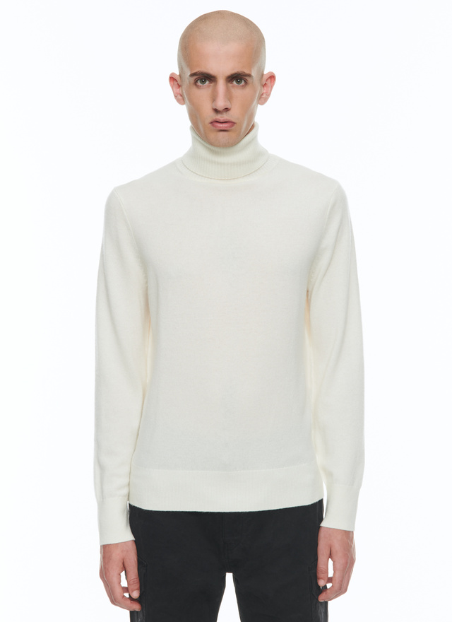 Men's sweater ecru wool and cashmere Fursac - A2KROU-TA28-A002