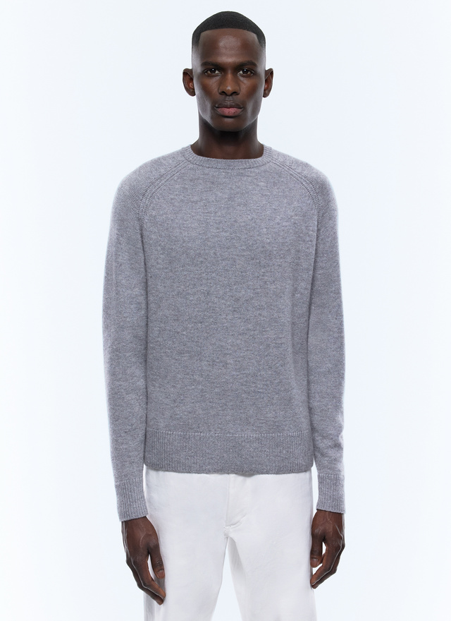 Mens grey cashmere sweater hotsell