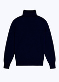 Navy blue wool and cashmere roll neck sweater - 21HA2KROU-TA28/30