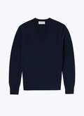 Navy blue wool and cashmere sweater - 22HA2AVAY-AA08/30