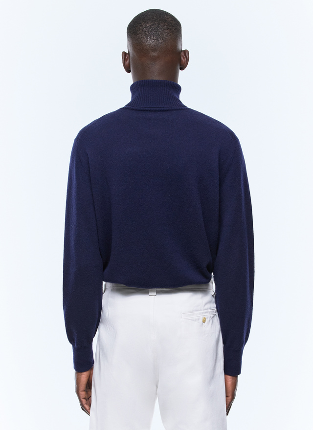 Men's blue, navy blue wool and cashmere sweater Fursac - A2KROU-TA28-30